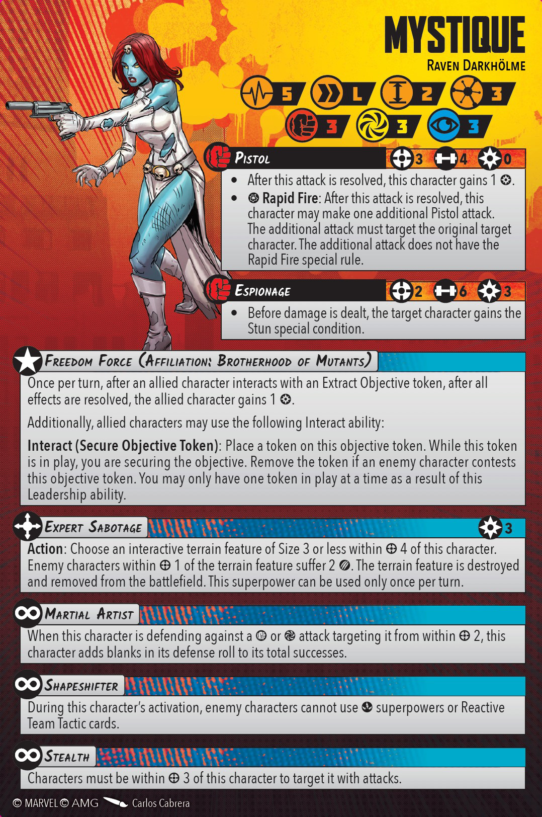 Mystique injured