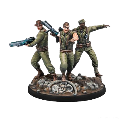 Nick Fury, Sr. & Howling Commandos figurine
